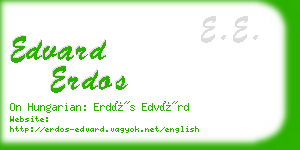 edvard erdos business card